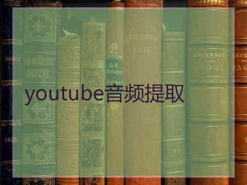 youtube音频提取