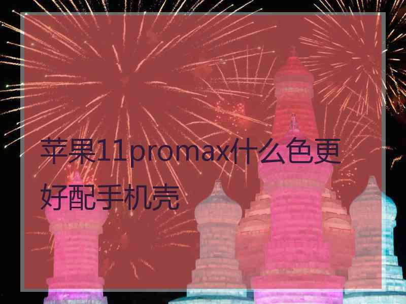 苹果11promax什么色更好配手机壳