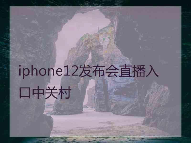 iphone12发布会直播入口中关村