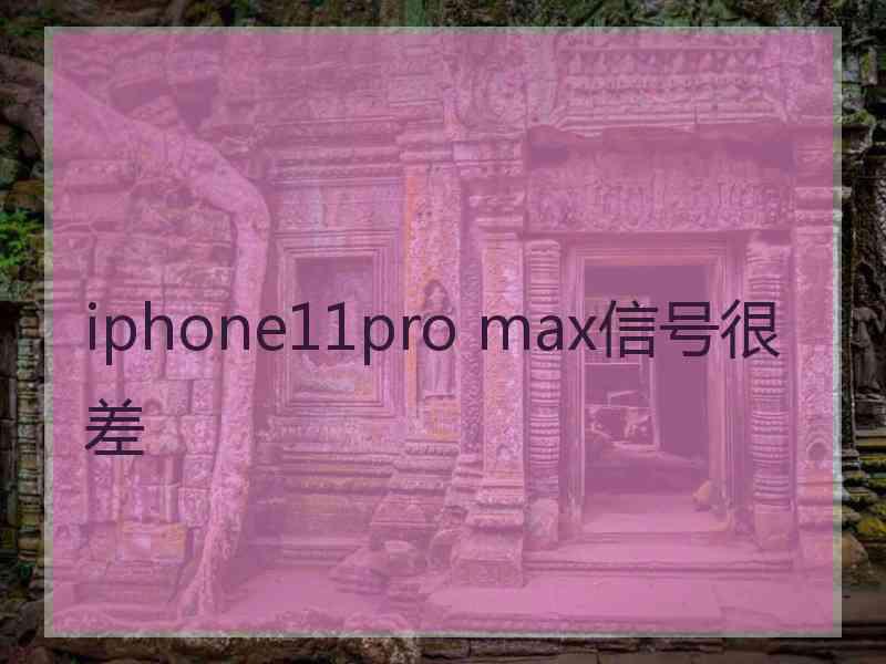 iphone11pro max信号很差