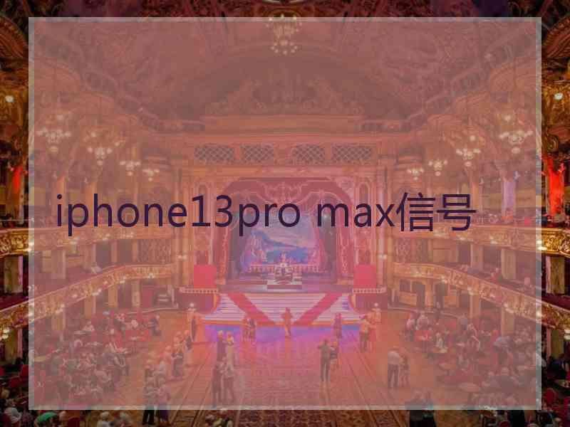 iphone13pro max信号