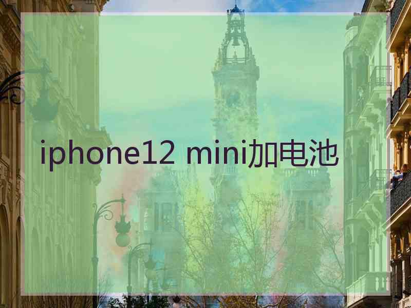 iphone12 mini加电池