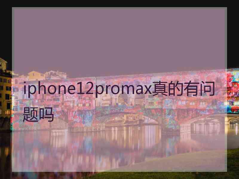 iphone12promax真的有问题吗