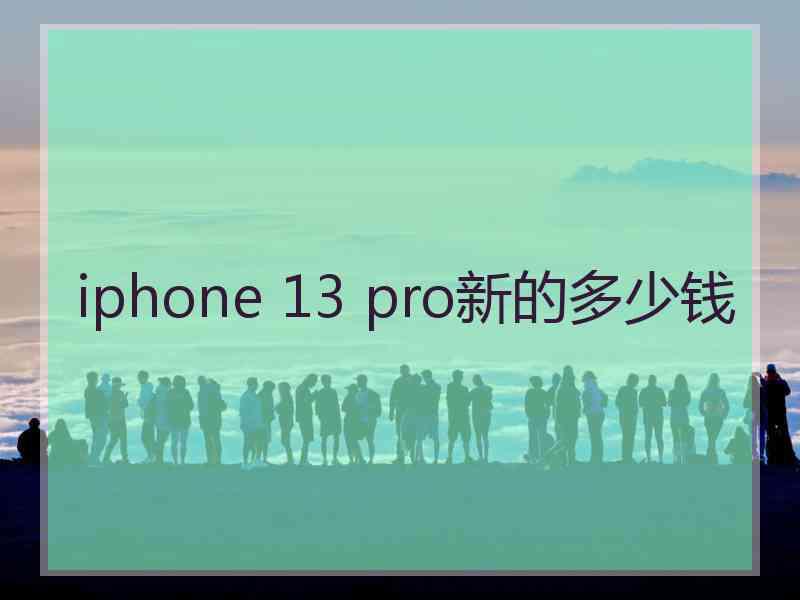 iphone 13 pro新的多少钱