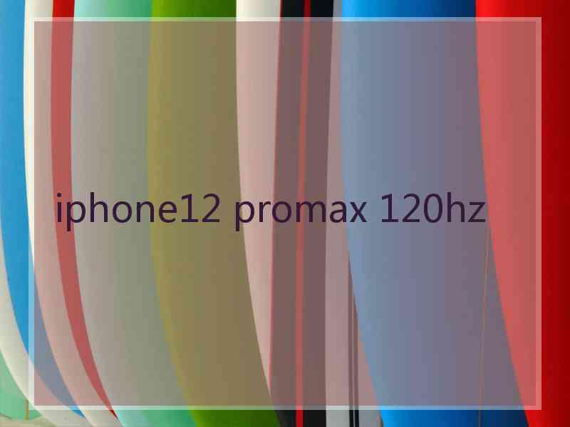 iphone12 promax 120hz