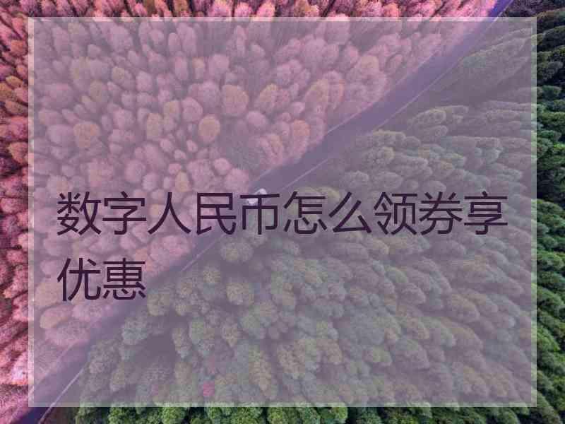 数字人民币怎么领券享优惠