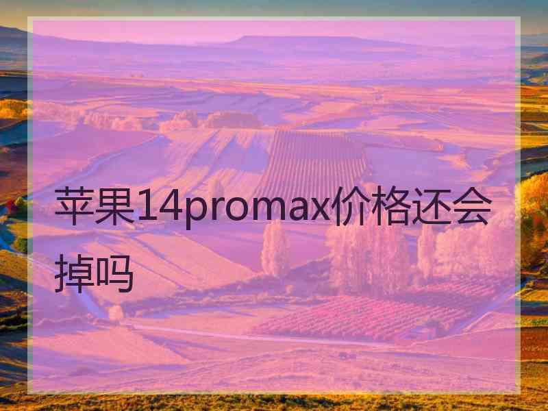 苹果14promax价格还会掉吗