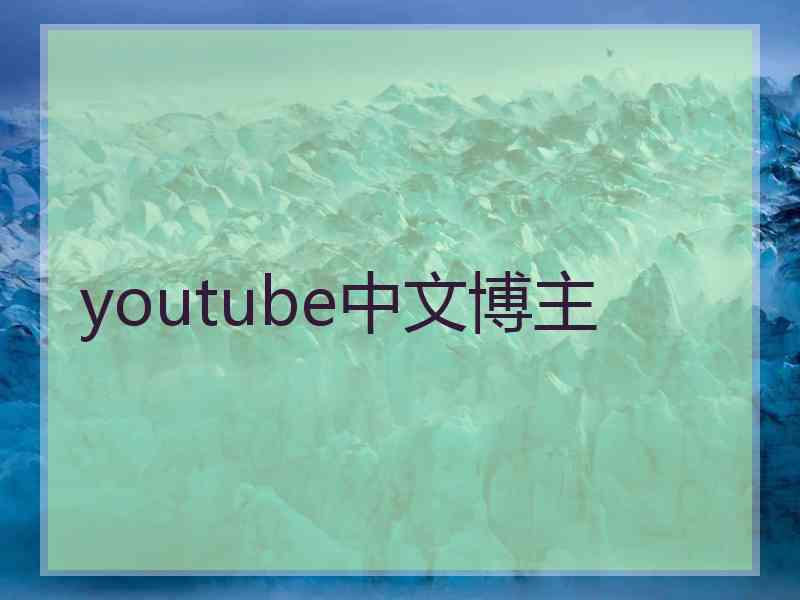 youtube中文博主