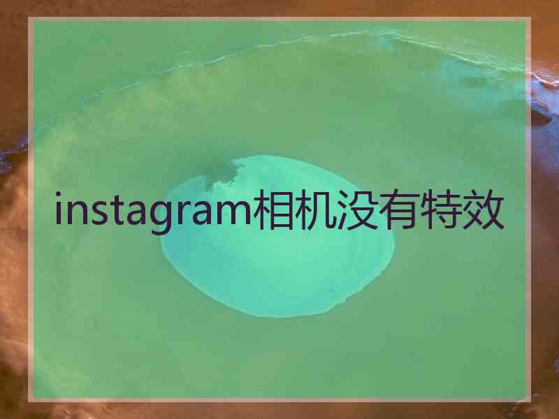 instagram相机没有特效