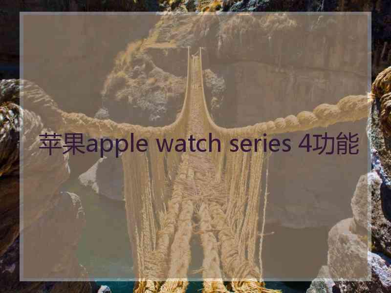 苹果apple watch series 4功能