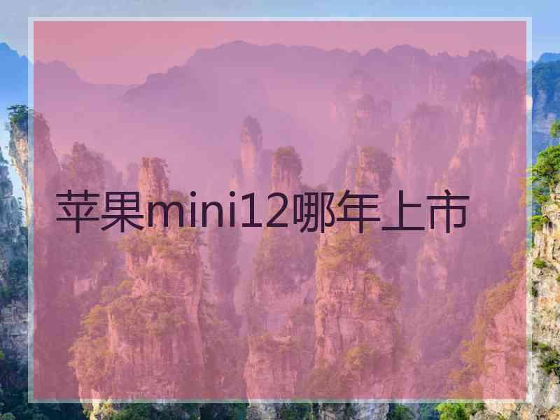 苹果mini12哪年上市