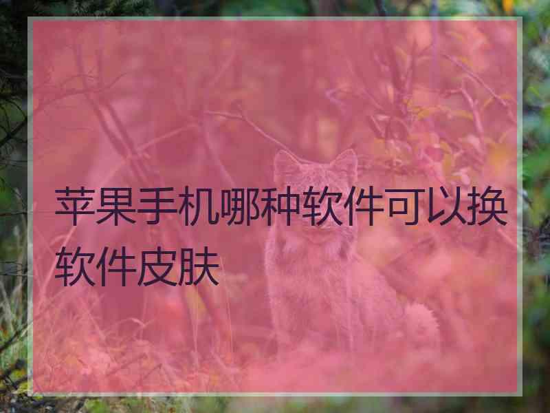 苹果手机哪种软件可以换软件皮肤