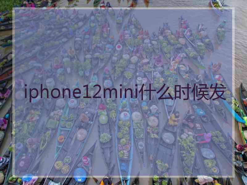 iphone12mini什么时候发