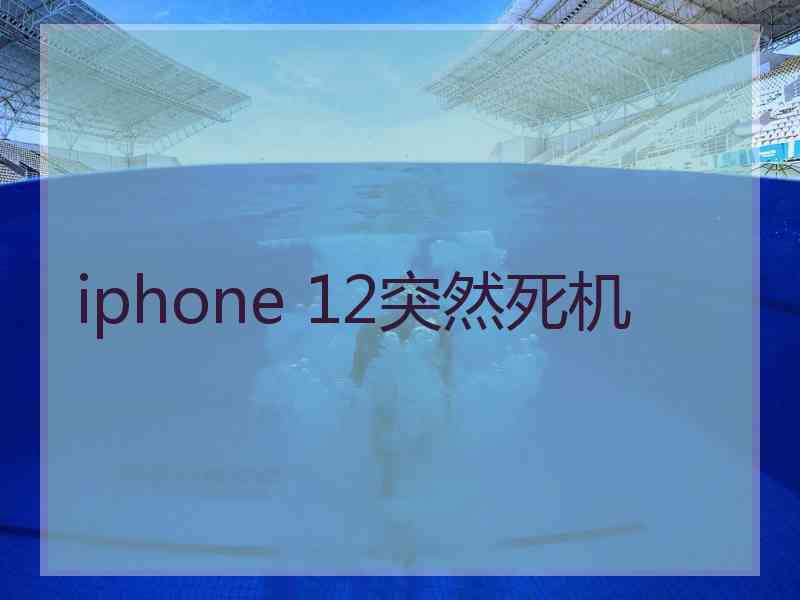 iphone 12突然死机