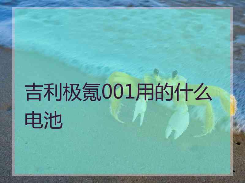 吉利极氪001用的什么电池