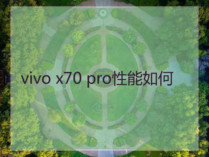 vivo x70 pro性能如何