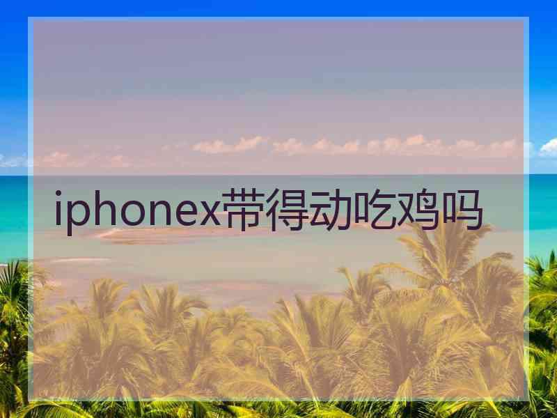 iphonex带得动吃鸡吗