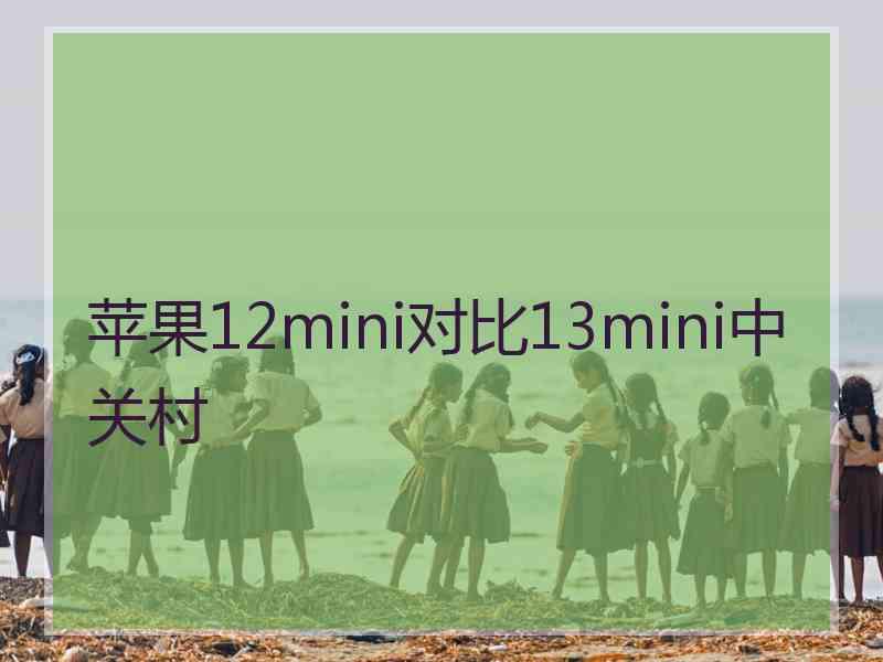 苹果12mini对比13mini中关村