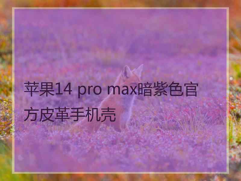 苹果14 pro max暗紫色官方皮革手机壳