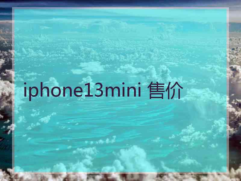 iphone13mini 售价