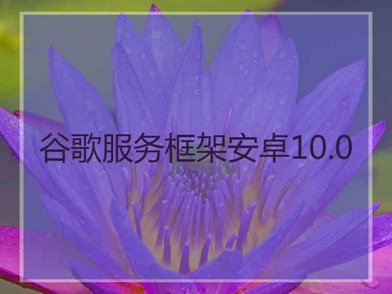 谷歌服务框架安卓10.0