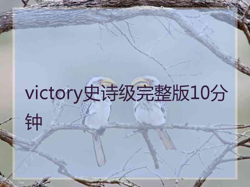 victory史诗级完整版10分钟