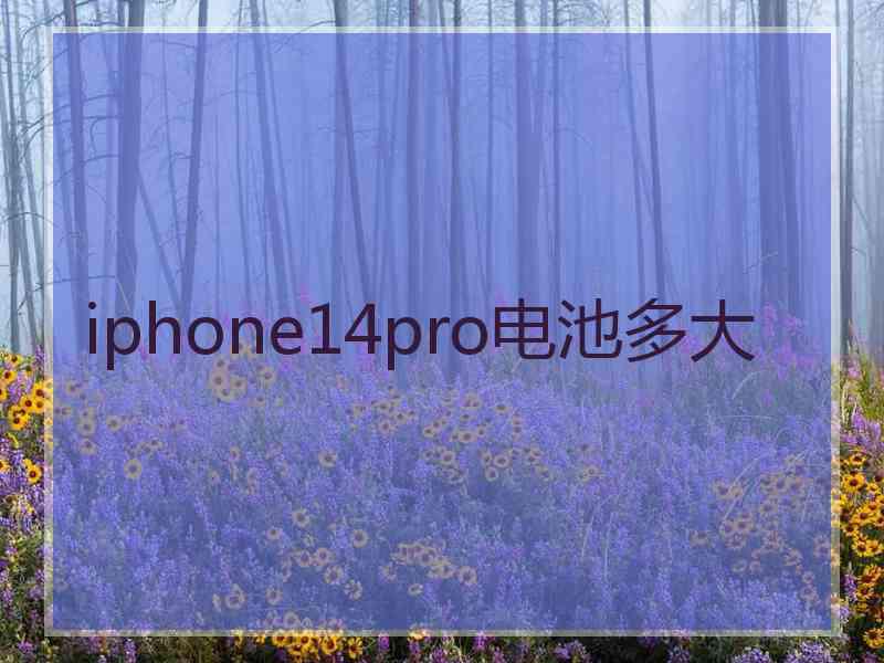 iphone14pro电池多大