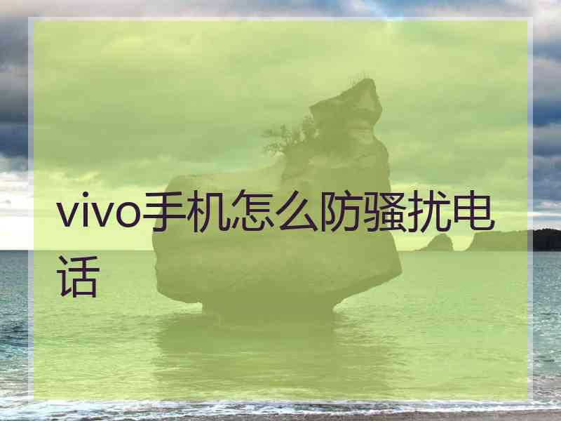 vivo手机怎么防骚扰电话