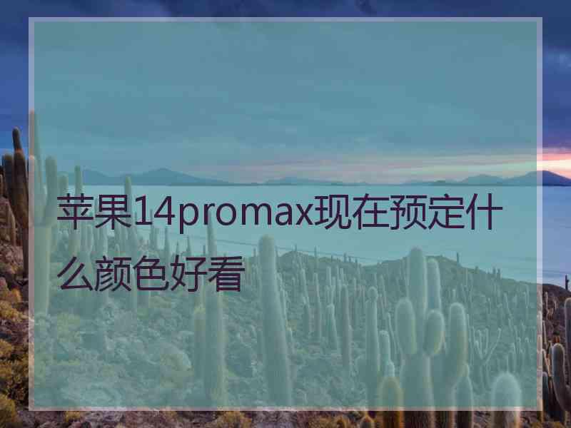 苹果14promax现在预定什么颜色好看