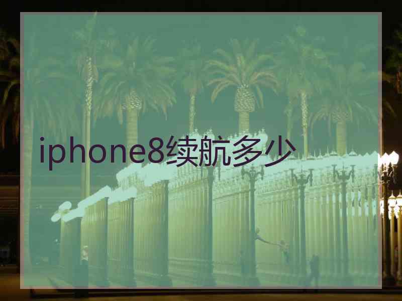 iphone8续航多少