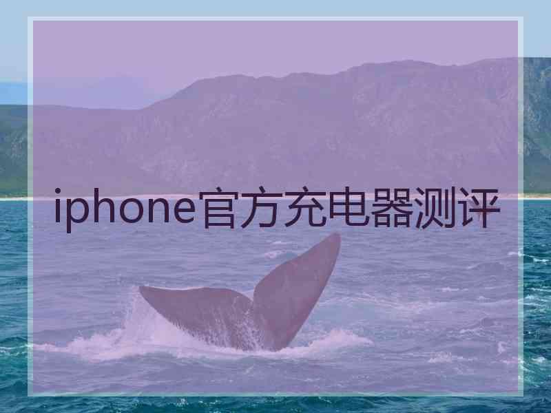 iphone官方充电器测评