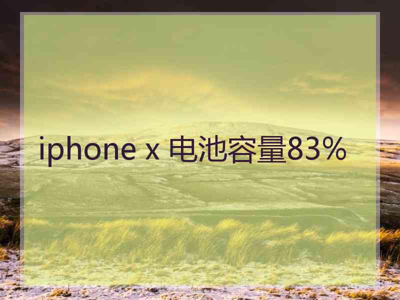 iphone x 电池容量83%