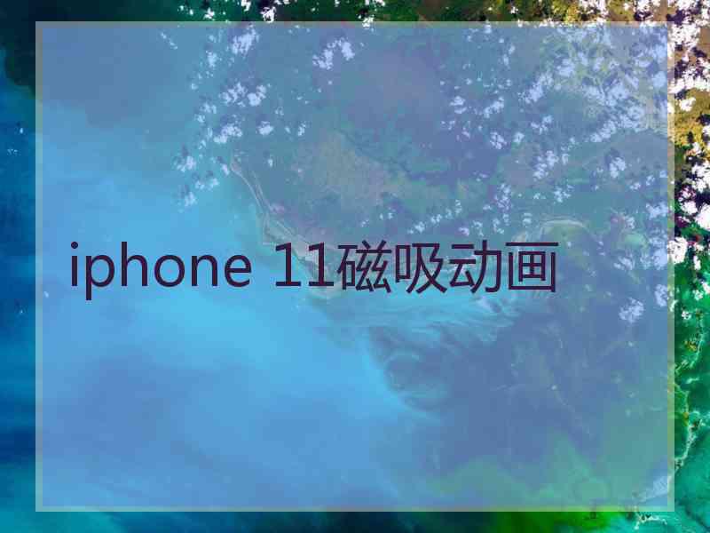 iphone 11磁吸动画