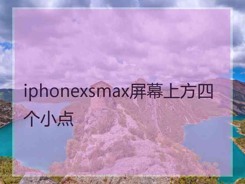 iphonexsmax屏幕上方四个小点