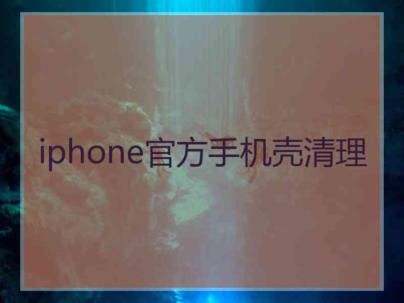 iphone官方手机壳清理