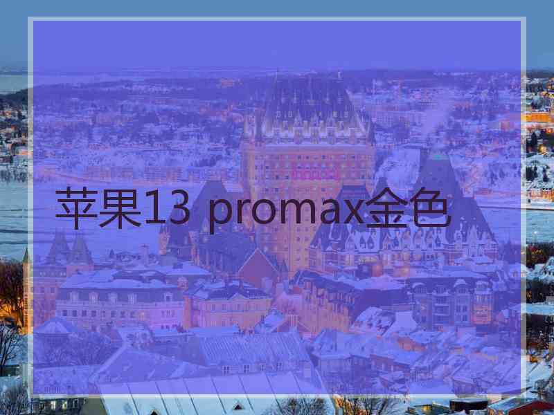 苹果13 promax金色