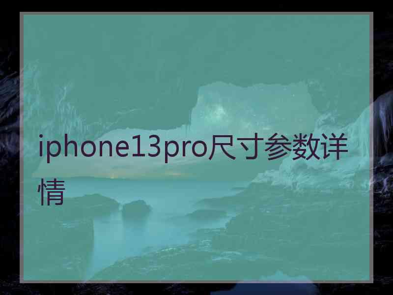 iphone13pro尺寸参数详情