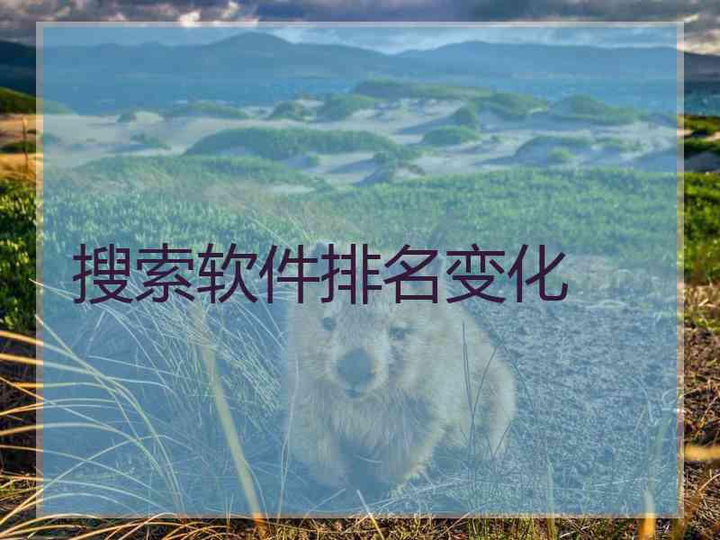 搜索软件排名变化