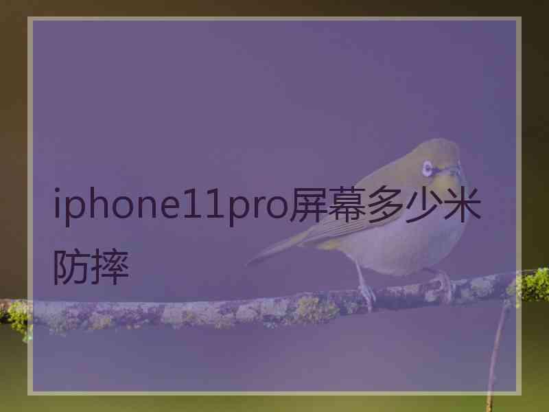 iphone11pro屏幕多少米防摔