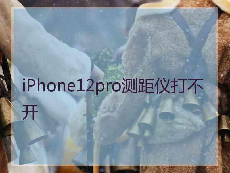 iPhone12pro测距仪打不开