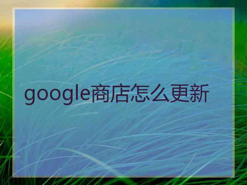 google商店怎么更新