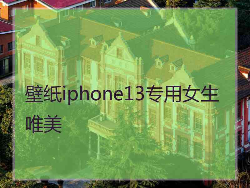 壁纸iphone13专用女生唯美