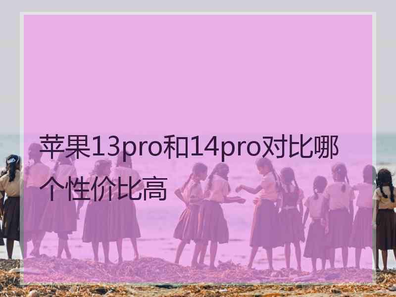 苹果13pro和14pro对比哪个性价比高