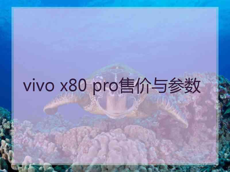 vivo x80 pro售价与参数