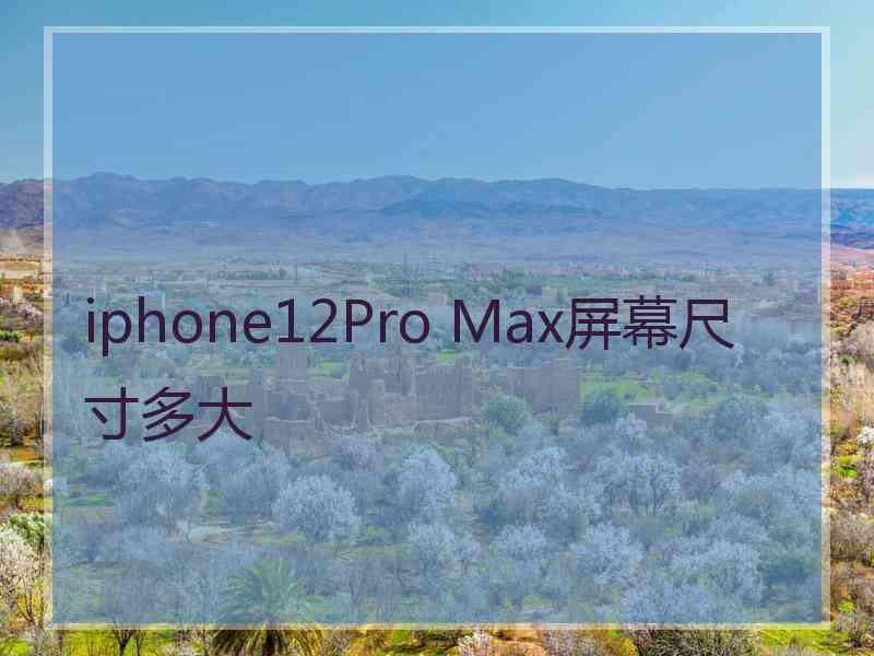 iphone12Pro Max屏幕尺寸多大