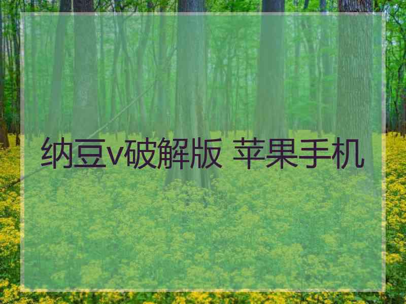 纳豆v破解版 苹果手机