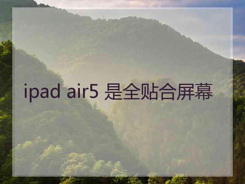 ipad air5 是全贴合屏幕