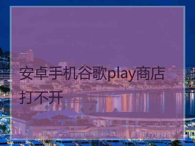 安卓手机谷歌play商店打不开