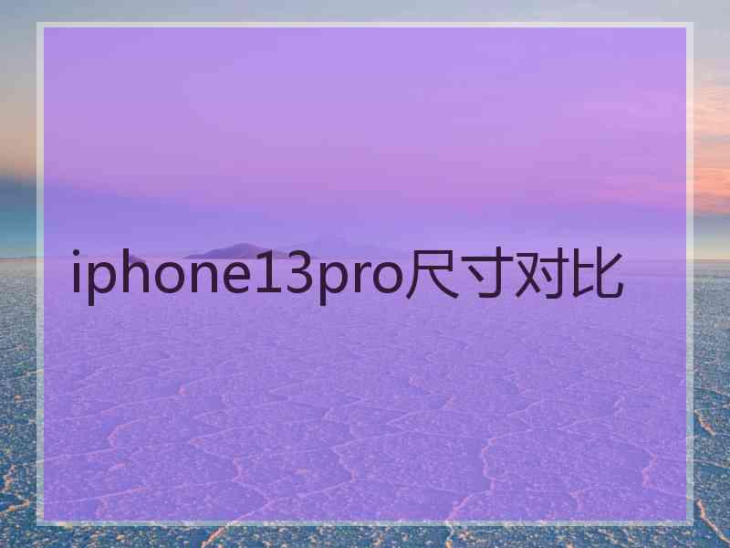 iphone13pro尺寸对比