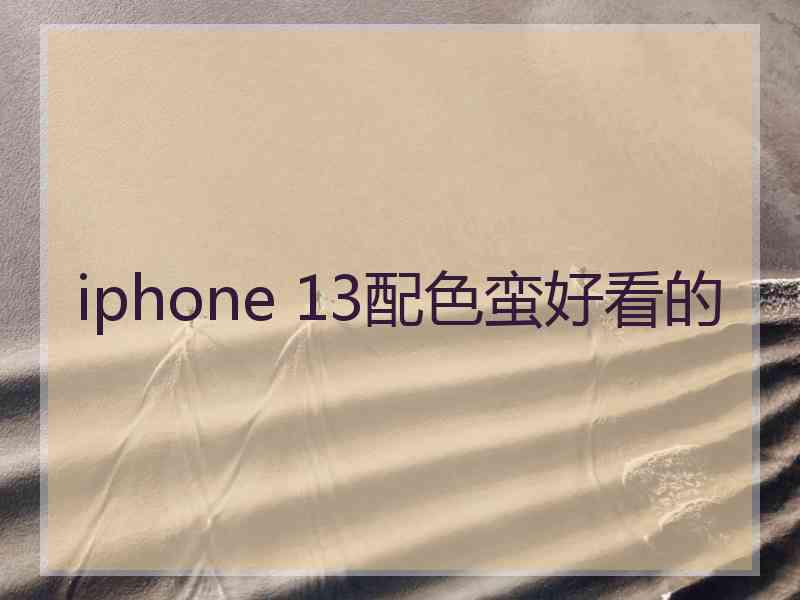 iphone 13配色蛮好看的